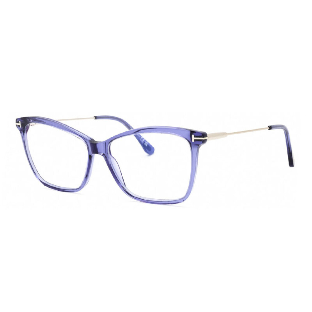 NEW Tom Ford FT5687-B 081 Shiny Transparent Purple Sunglasses Authentic